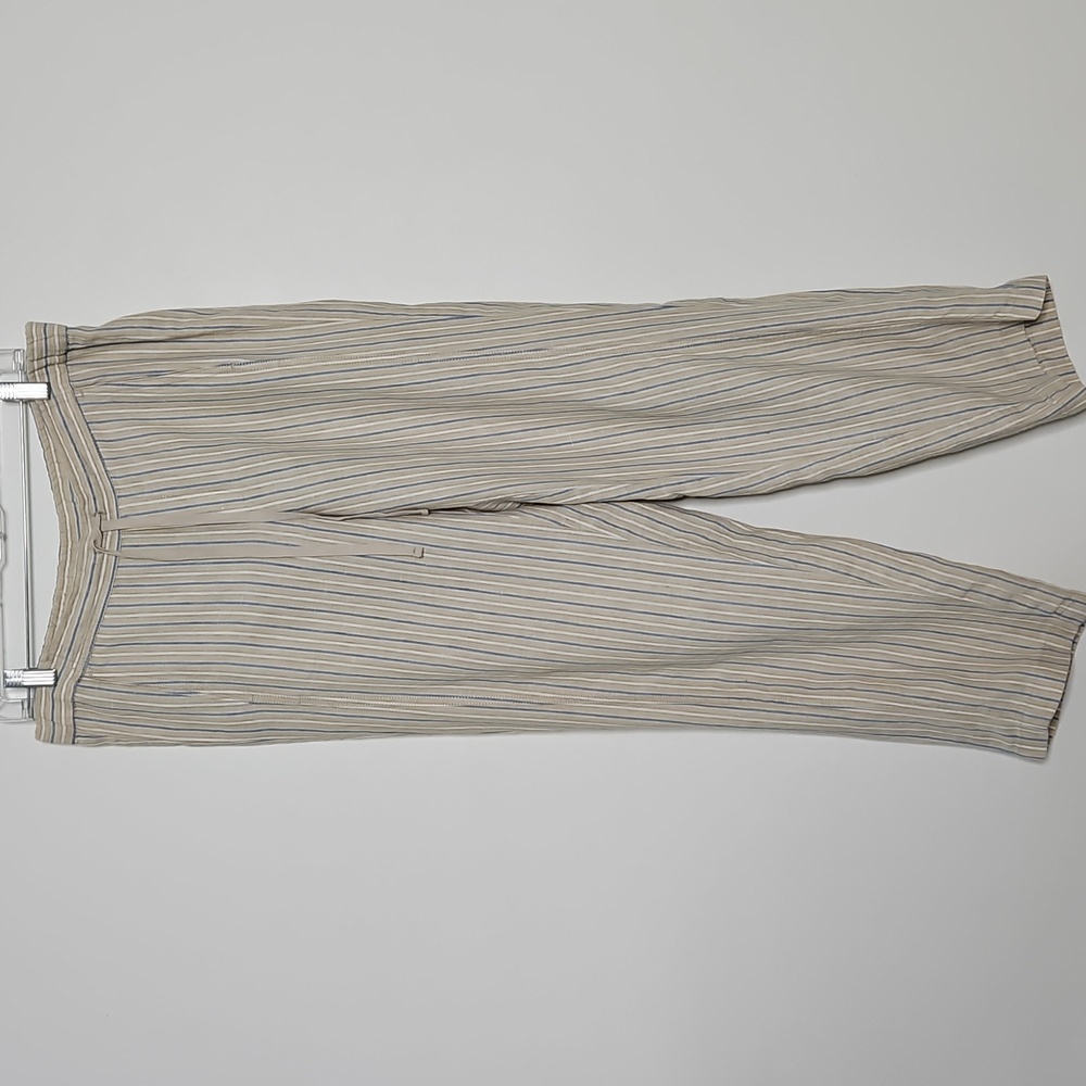 J‎ Jill Love Linen Striped Linen Pull-on Pants Resortwear Size Small